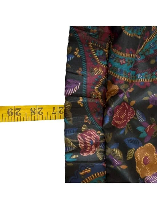 Vtg Pierre Cardin Womens Jacket Large Multicolor Paisley Elastic Hem Cuffs Zippe - Picture 14 of 16